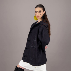 Kachabya unisexe en jeans Motifs Berbères