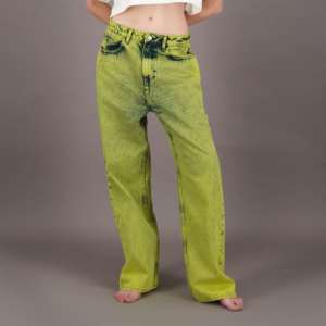 Baggy jeans unisexe Acid Wash & Over Dye